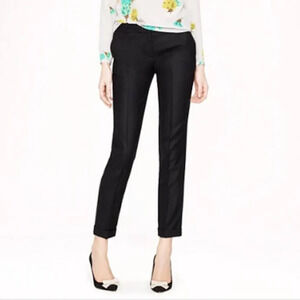 J. Crew City Fit Navy Cropped Pants – Size 4, Linen Blend